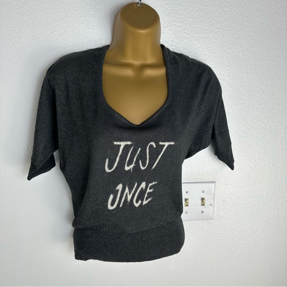 La Perla Gray “Just Once” 1/2 Sleeves Soft 90% Cashmere Ribbed Trim Sweater 6 - Picture 1 of 14
